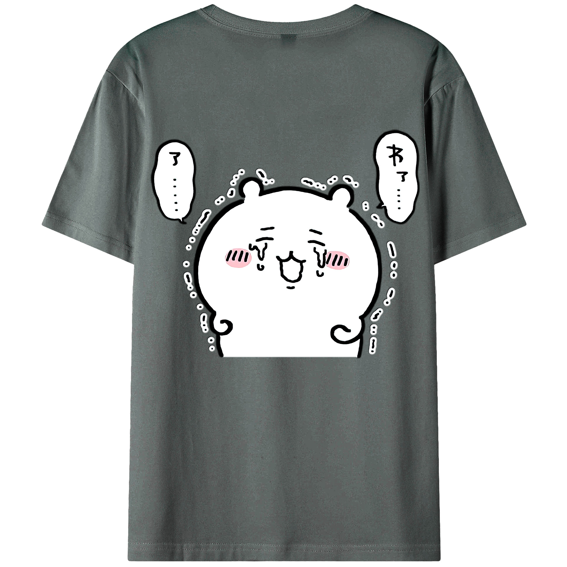 （画像用） ちいかわ ちいかわ Chii-kawa chiikawa 綿100％ メンズ半袖Tシャツ（バックプリント） 通気性